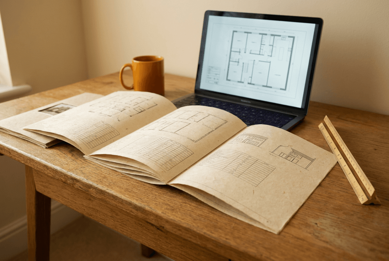 Generated architectural imagery and print-ready brochures for a property developer