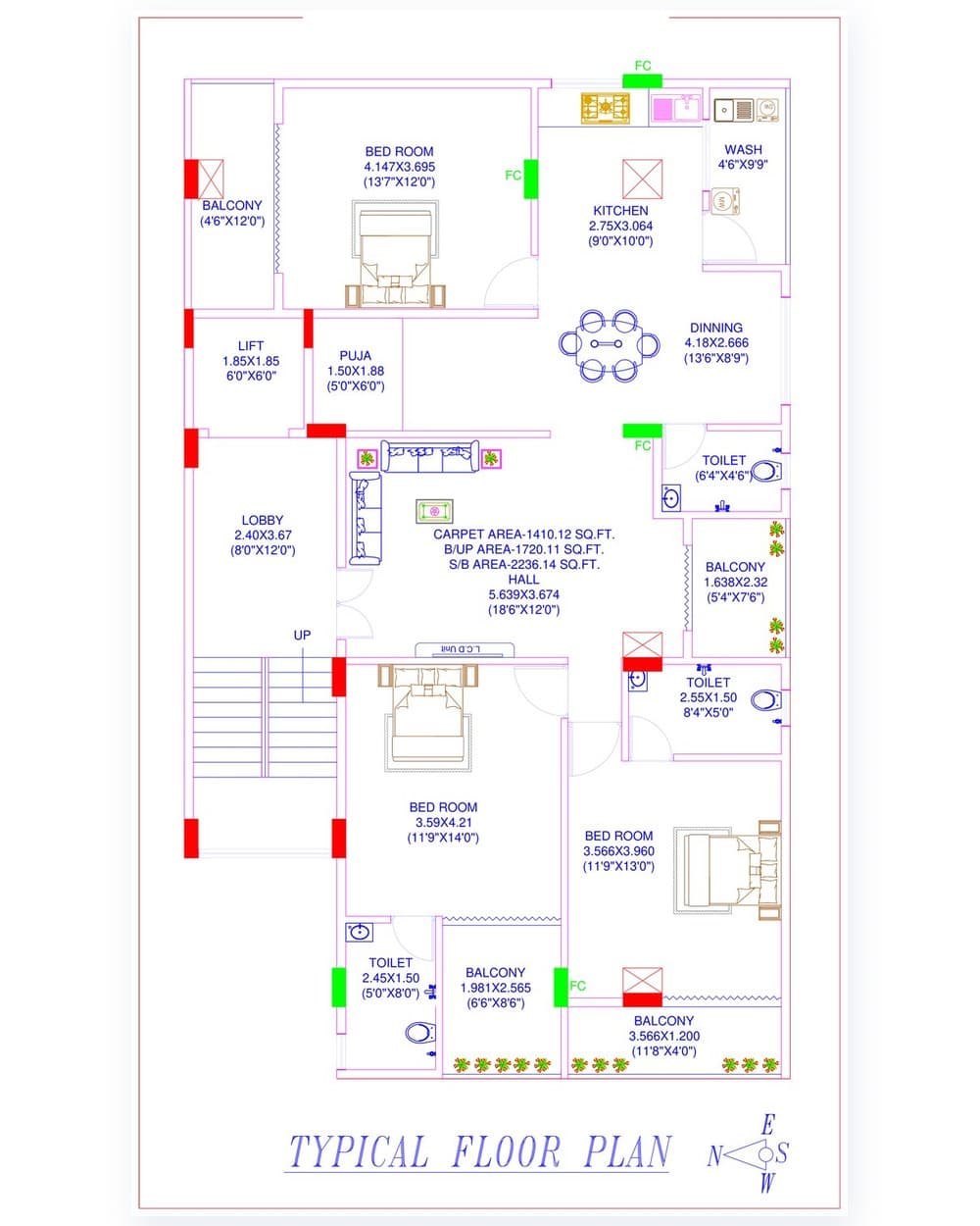 The architect's floor plan as issued