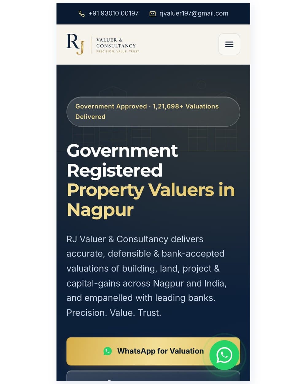 rjvaluer.com on a phone