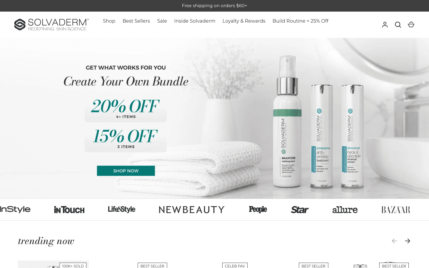 Solvaderm, live site