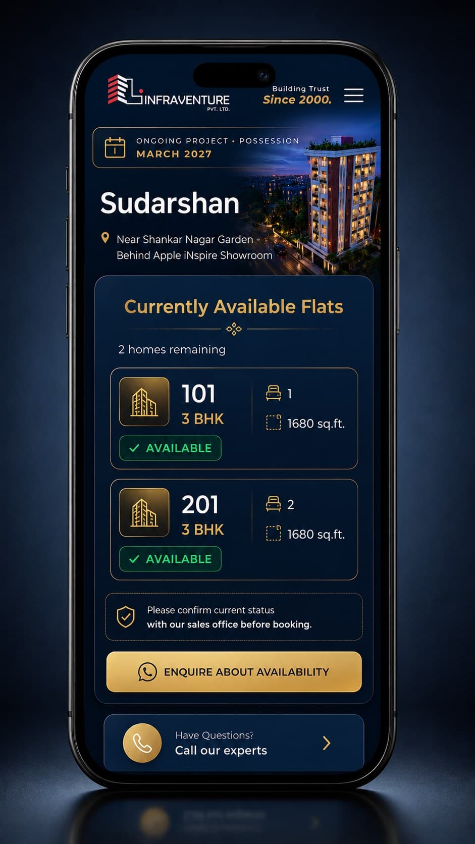 The same project, its gallery and its brochure