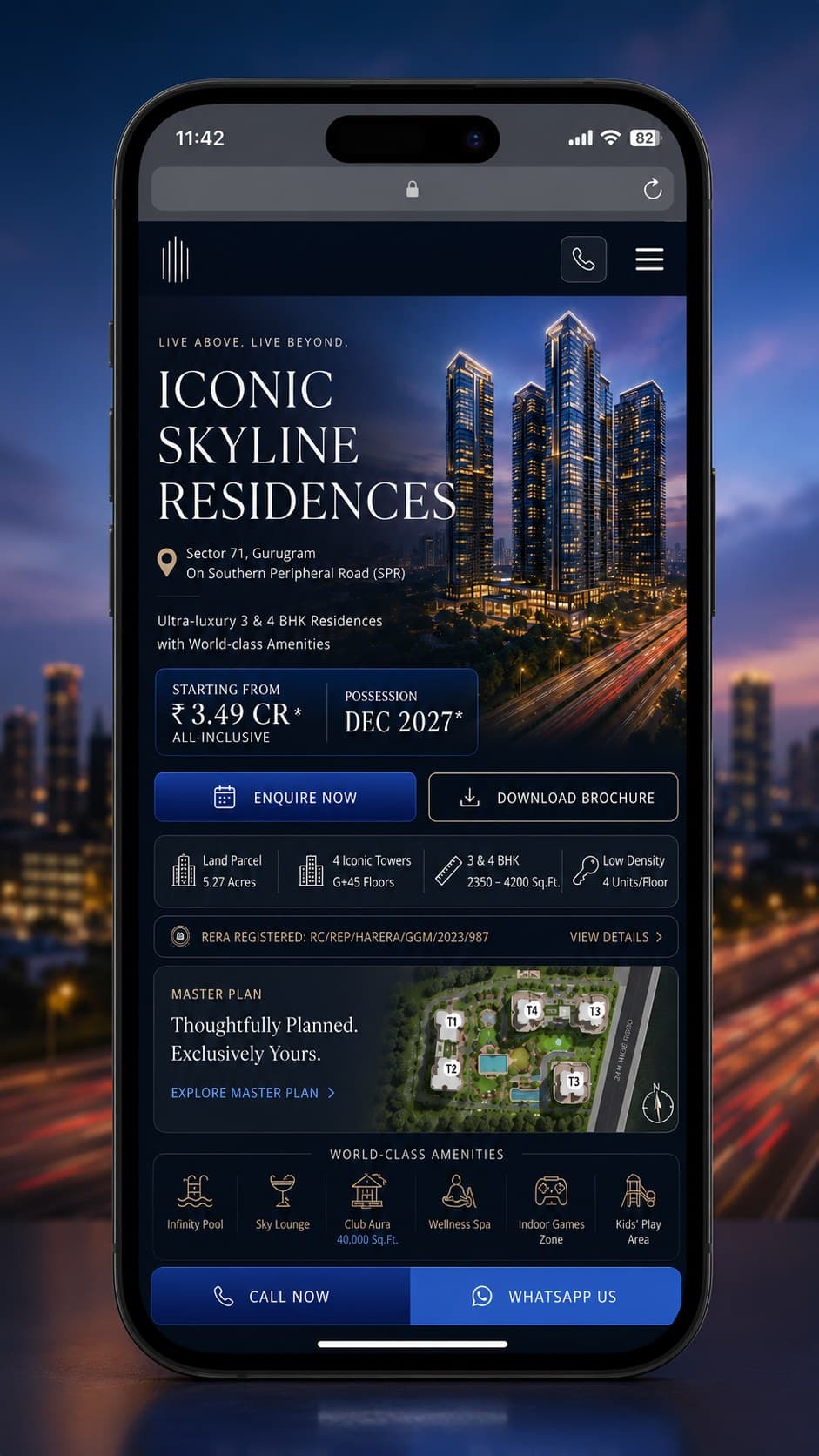 A gated luxury community, Hyderabad