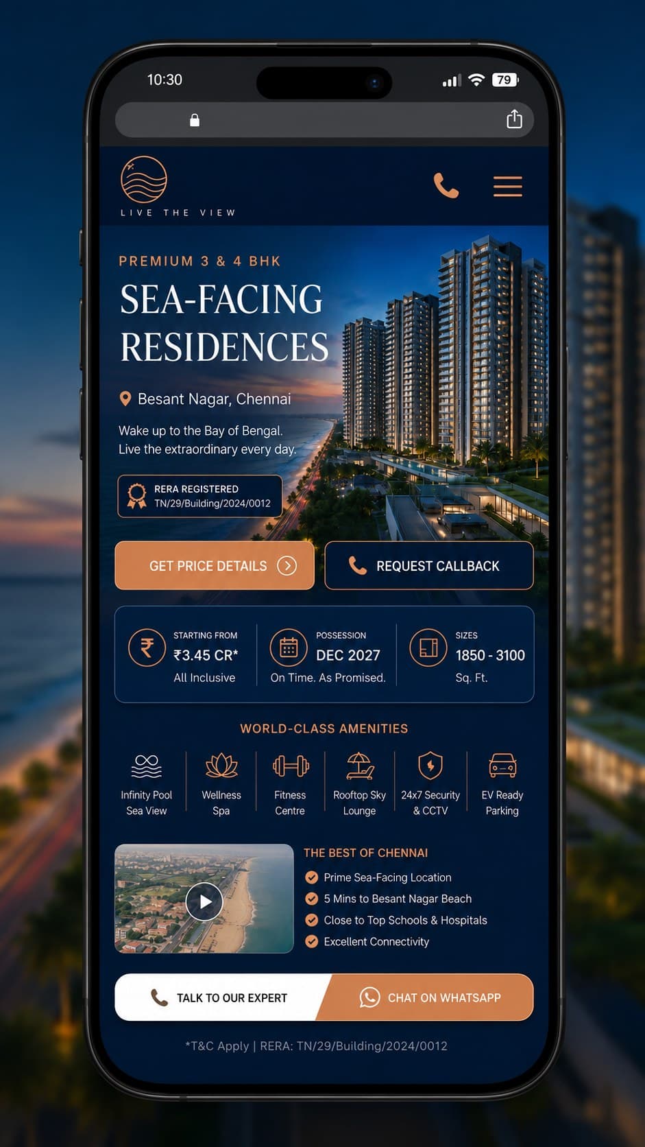 A sea-facing residences launch, Chennai